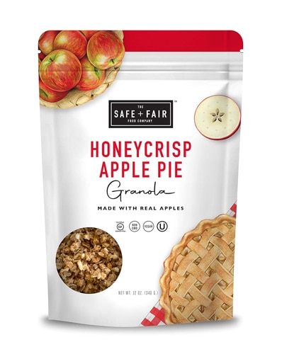 The Safe + Fair Food Company Gluten Free Non-GMO Top 9 Allergen Free Granola Honeycrisp Apple Pie