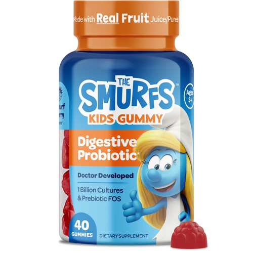 The Smurfs Kids Gummy Digestive Probiotic Ages 3+ Berry
