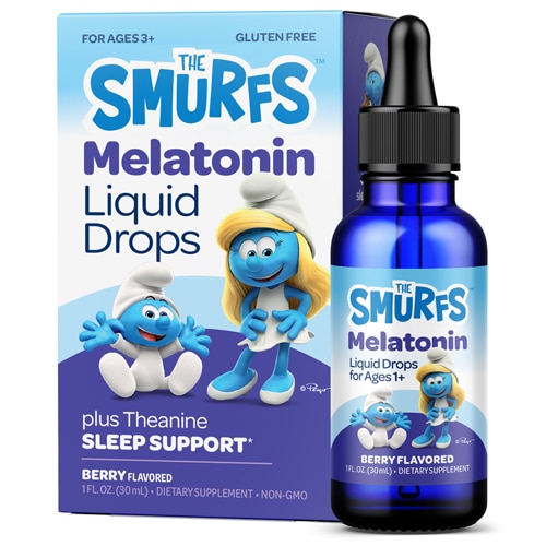 The Smurfs Kids Melatonin Liquid Drops + Theanine Berry