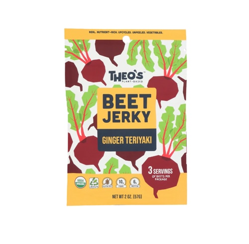 Theo's Plant Based Beet Jerky Organic Ginger Teriyaki