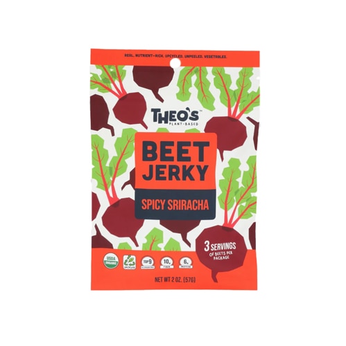 Theo's Plant Based Beet Jerky Organic Spicy Sriracha