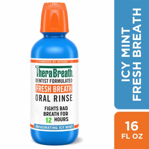 TheraBreath Fresh Breath Oral Rinse Invigorating Icy Mint
