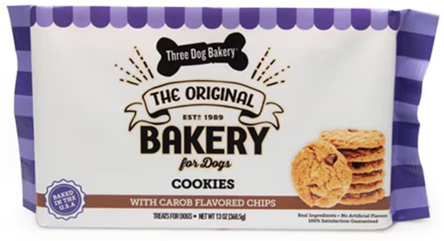 Three Dog Bakery Cookies with Carob Flavored Chips