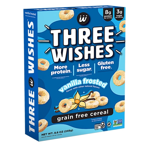 Three Wishes Gluten Free Cereal High Protein Vanilla Frosted