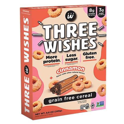 Three Wishes Gluten Free Protein Cereal Cinnamon