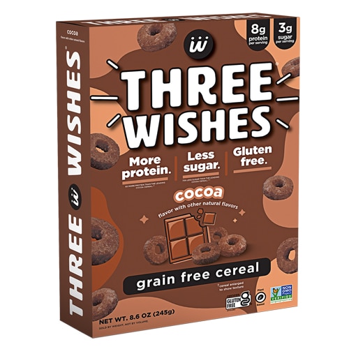 Three Wishes Gluten Free Protein Cereal Cocoa