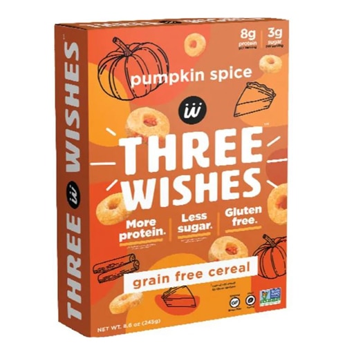Three Wishes Gluten Free Protein Cereal Limited Edition Pumpkin Spice