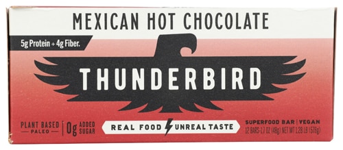 Thunderbird Vegan Gluten Free Superfood Bar Mexican Hot Chocolate
