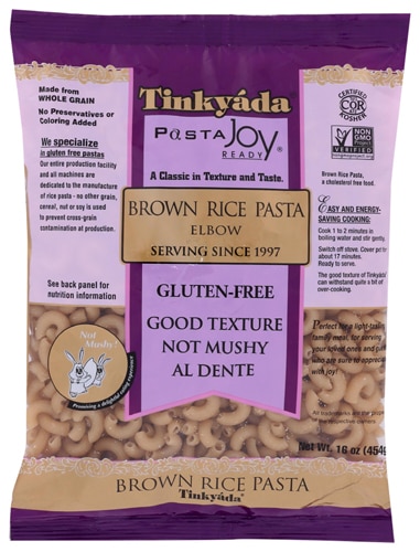 Tinkyada Brown Rice Elbow Pasta Gluten Free