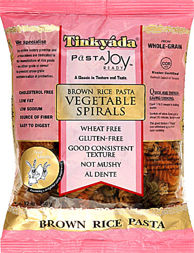 Tinkyada Brown Rice Vegetable Pasta Gluten Free Spirals