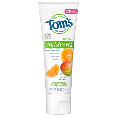 Tom's of Maine Children's Fluoride Toothpaste Outrageous Orange Mango