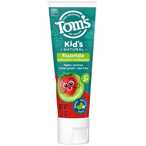 Tom's of Maine Kid's Toothpaste Natural Fluoride Silly Strawberry