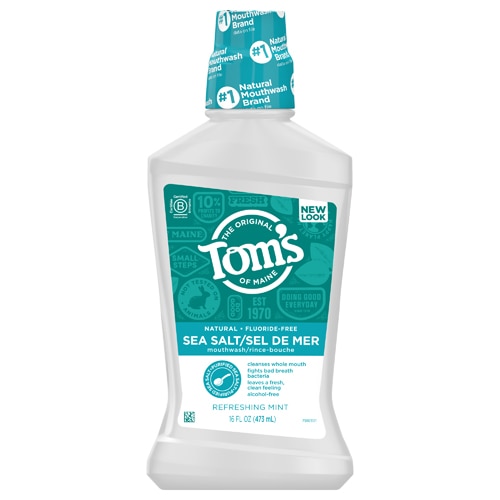 Tom's of Maine Sea Salt Natural Mouthwash Refreshing Mint