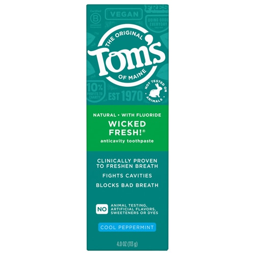 Tom's of Maine Wicked Fresh! Anticavity Toothpaste with Fluoride Cool Peppermint