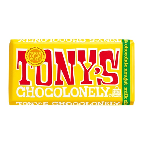 Tony's Chocolonely Bar 32% Milk Chocolate Honey Almond Nougat