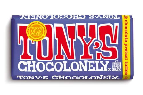 Tony's Chocolonely Dark Milk Chocolate Bar Pretzel Toffee