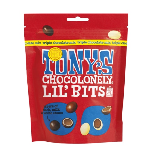 Tony's Chocolonely Lil' Bits Milk Chocolate Triple Chocolate Mix