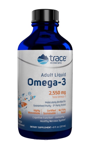 Trace Minerals Research Adult Liquid Omega-3 Orange