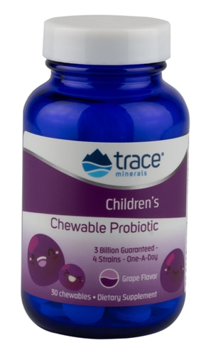 Trace Minerals Research Children's Chewable Probiotic Dietary Supplement Concord Grape