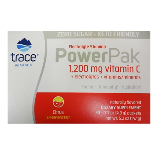 Trace Minerals Research Electrolyte Stamina Power Pak Sugar Free Citrus