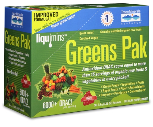 Trace Minerals Research Greens Pak Berry