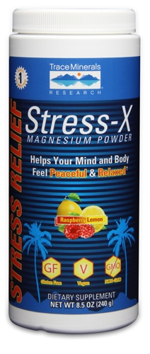 Trace Minerals Research Stress-X Magnesium Powder Raspberry Lemon