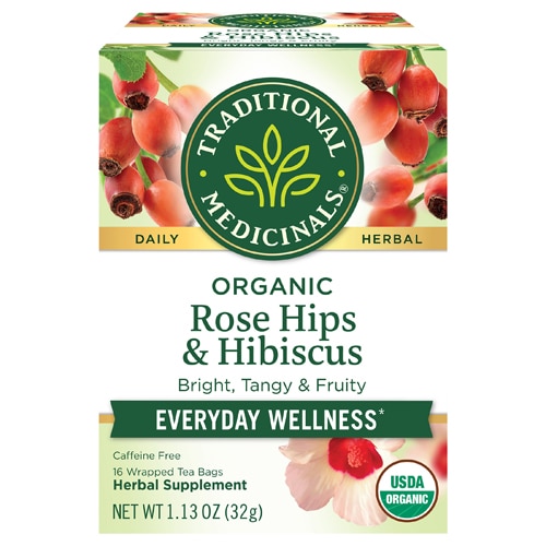 Traditional Medicinals Herbal Tea Organic Rose Hips & Hibiscus