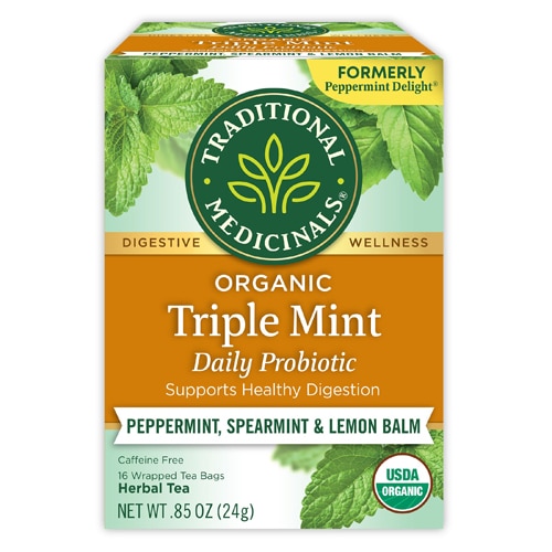 Traditional Medicinals Organic Probiotic Tea Triple Mint