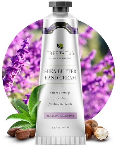 Tree to Tub Shea Butter Hand Cream Relaxing Lavender