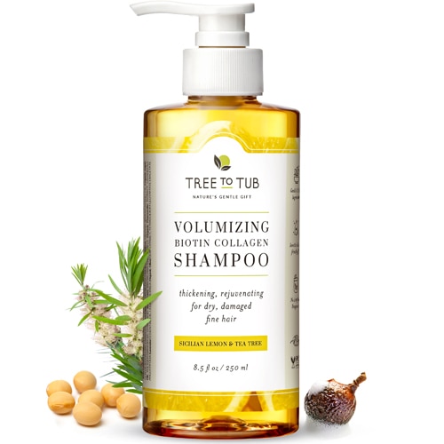 Tree to Tub Vegan Collagen & Biotin Shampoo for Damaged Hair