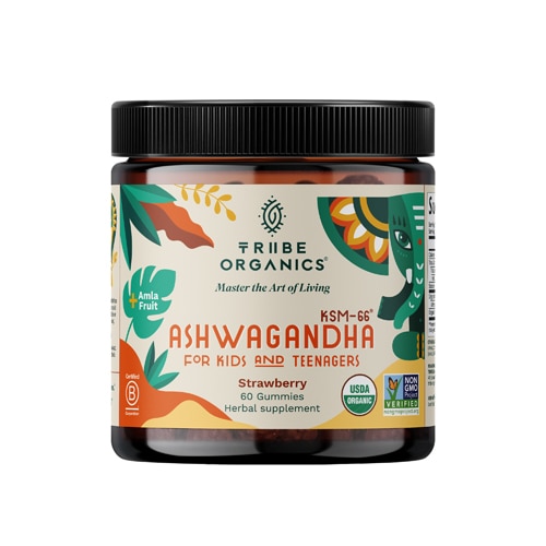 Tribe Organics Ashwagandha Gummies for Kids & Teenagers Strawberry