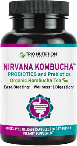 Trio Nutrition Nirvana Kombucha Multi-Strain Probiotics and Prebiotic