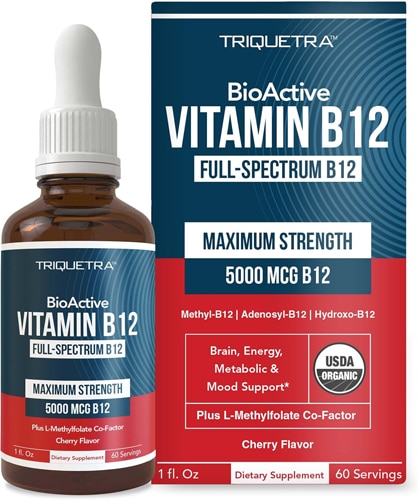 Triquetra Health BioActive B12 Liquid Vitamin B12 Plus L-Methylfolate