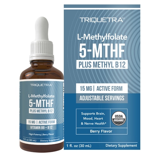 Triquetra Health L-Methylfolate 15 mg Plus Methyl-B12