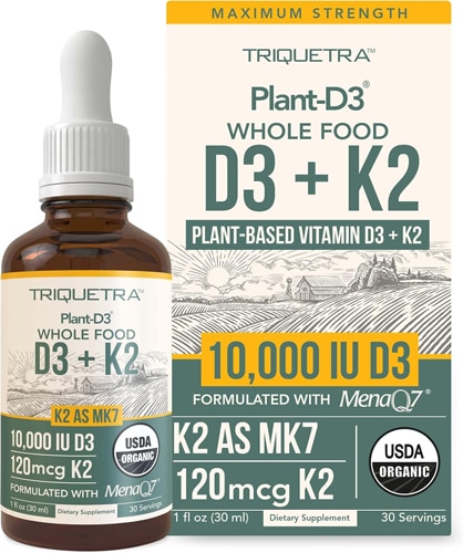 Triquetra Health Plant D3 + K2 10,000 IU D3 Liquid