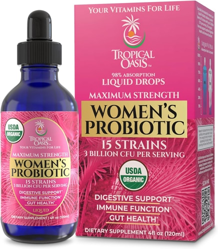 Tropical Oasis Organic Liquid Probiotics for Women