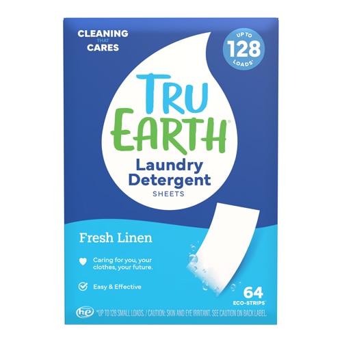 Tru Earth Laundry Detergent Eco-Strips - 128 Loads - Fresh Linen