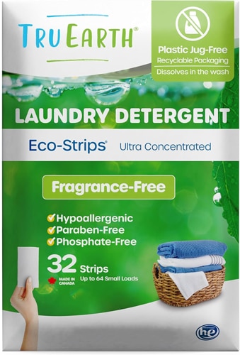 Tru Earth Laundry Detergent Ultra Concentrated 64 Loads Fragrance-Free