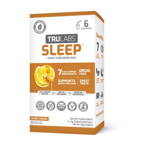 TruLabs Sleep Nighttime Drink Mix Honey Lemon