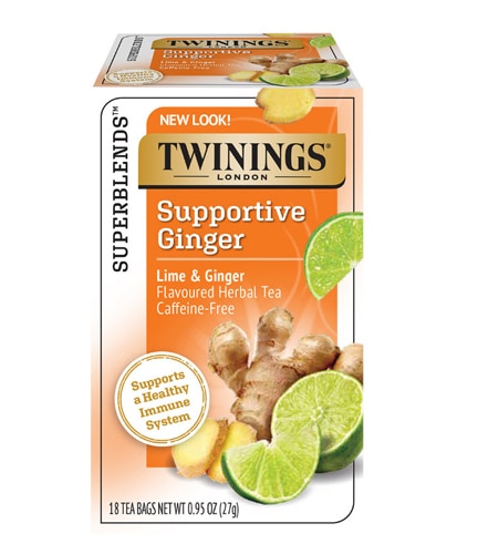 Twinings Supportive Ginger Flavoured Herbal Tea Lime & Ginger