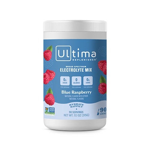 Ultima Replenisher Hydration Electrolyte Canister Drink Mix Blue Raspberry