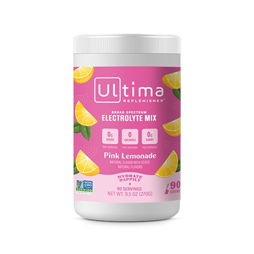 Ultima Replenisher Hydration Electrolyte Canister Drink Mix Pink Lemonade