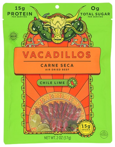 Vacadillos Carne Seca Air Dried Beef Chile Lime