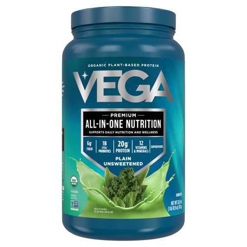 Vega Organic All-In-One Nutrition Protein Powder Plain Unsweetened