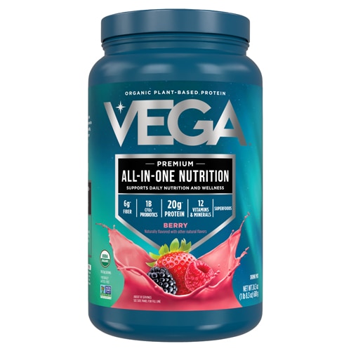 Vega Organic All-in-One Nutrition Vegan Protein Powder Berry