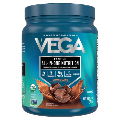 Vega Organic All-in-One Nutrition Vegan Protein Powder Chocolate