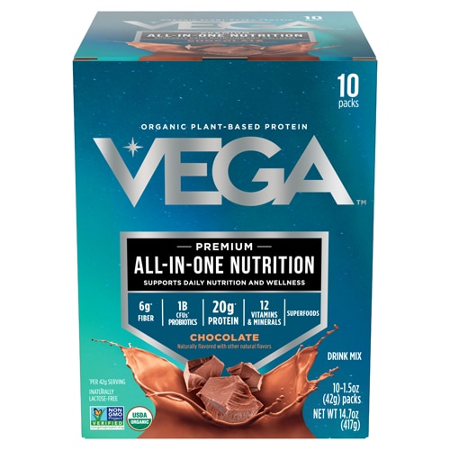 Vega Organic All-in-One Nutrition Vegan Protein Powder Chocolate