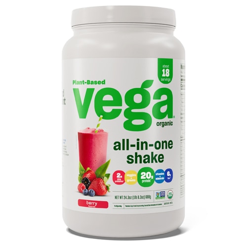 Vega Organic All-in-One Vegan Protein Powder Berry