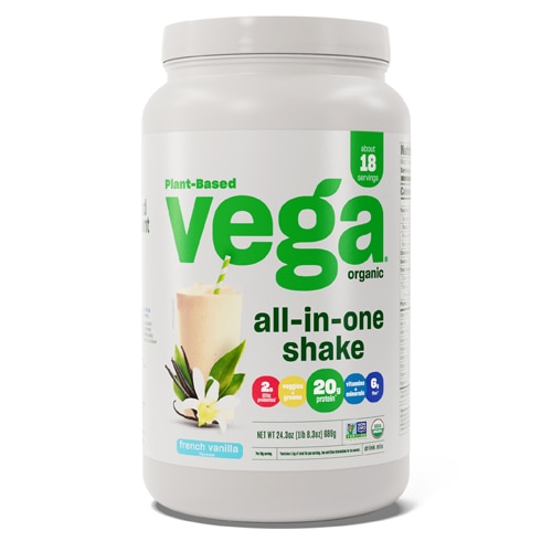 Vega Organic All-in-One Vegan Protein Powder French Vanilla