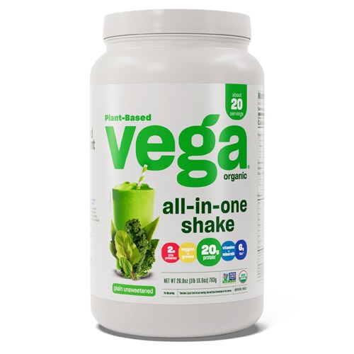 Vega Organic All-in-One Vegan Protein Powder Plain